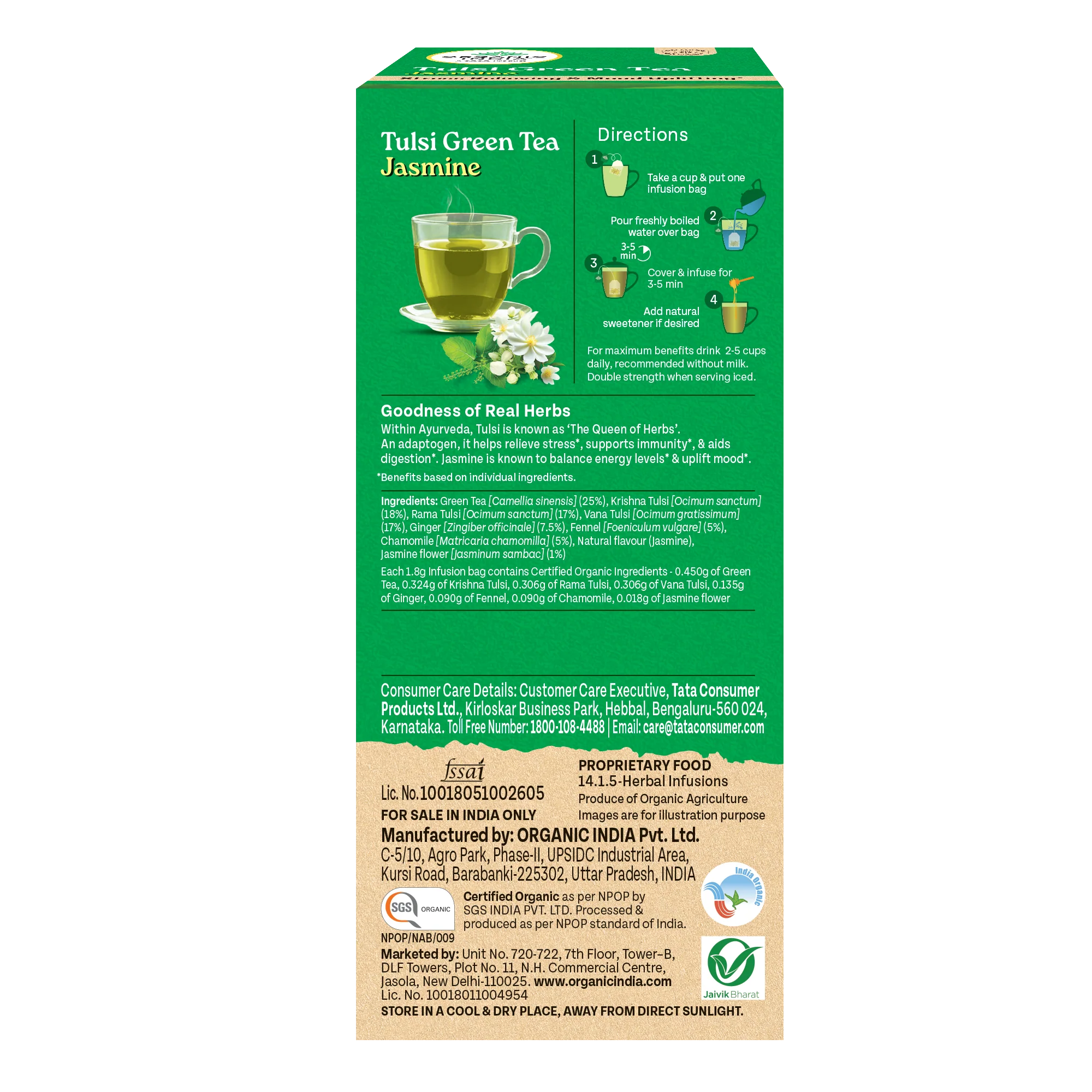 Tulsi Green Tea Jasmine - Image 3