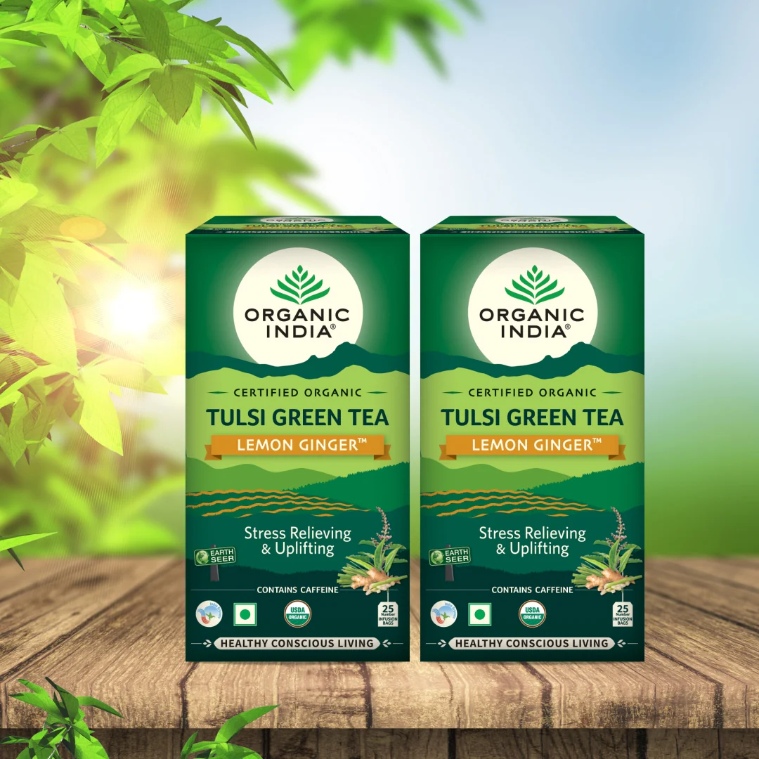 Tulsi Green Tea Lemon Ginger - Image 3