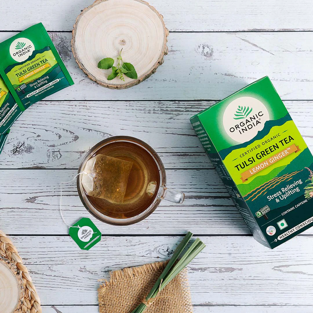 Tulsi Green Tea Lemon Ginger - Image 4